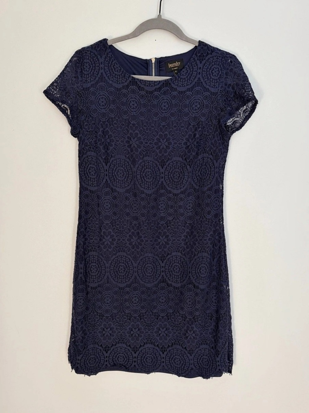 Laundry by Shelli Segal Lace Dress in Navy Blue Size 6